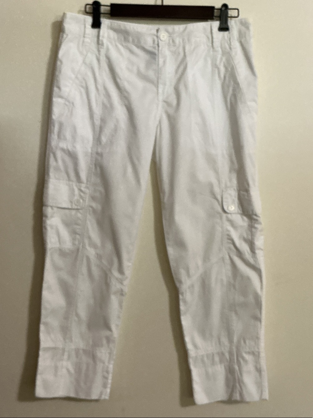 Calvin Klein Jeans Women's White Cotton Cargo Pants